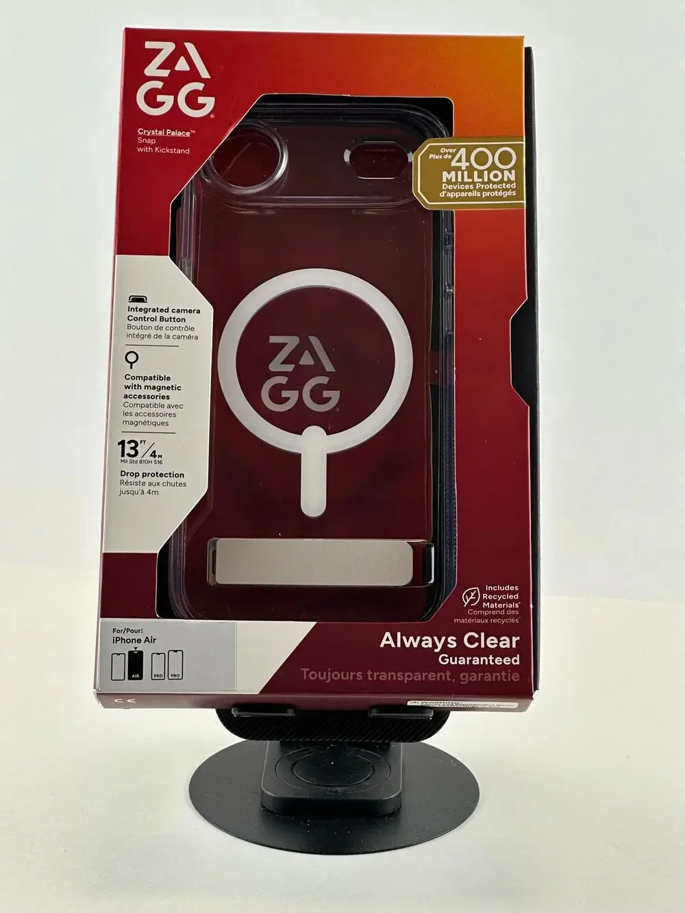 Zagg Crystal Palace Snap w/ Kickstand iPhone Air Clear Case NWT MSRP: $55.00
